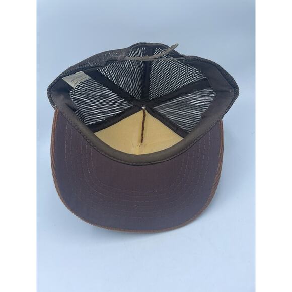 Vtg Trucker Hat Brown Corduroy Las Vegas Mesh SnapBack Baseball Cap READ - Picture 7 of 12